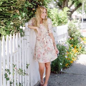 Puff Sleeve Floral Dress